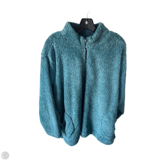 Jacket Fleece By Soft Surroundings In Blue, Size: 2x