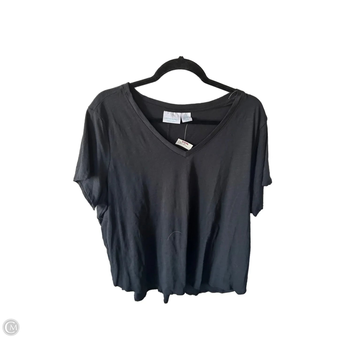 Top Short Sleeve Basic By Cynthia Rowley In Black, Size: 3x