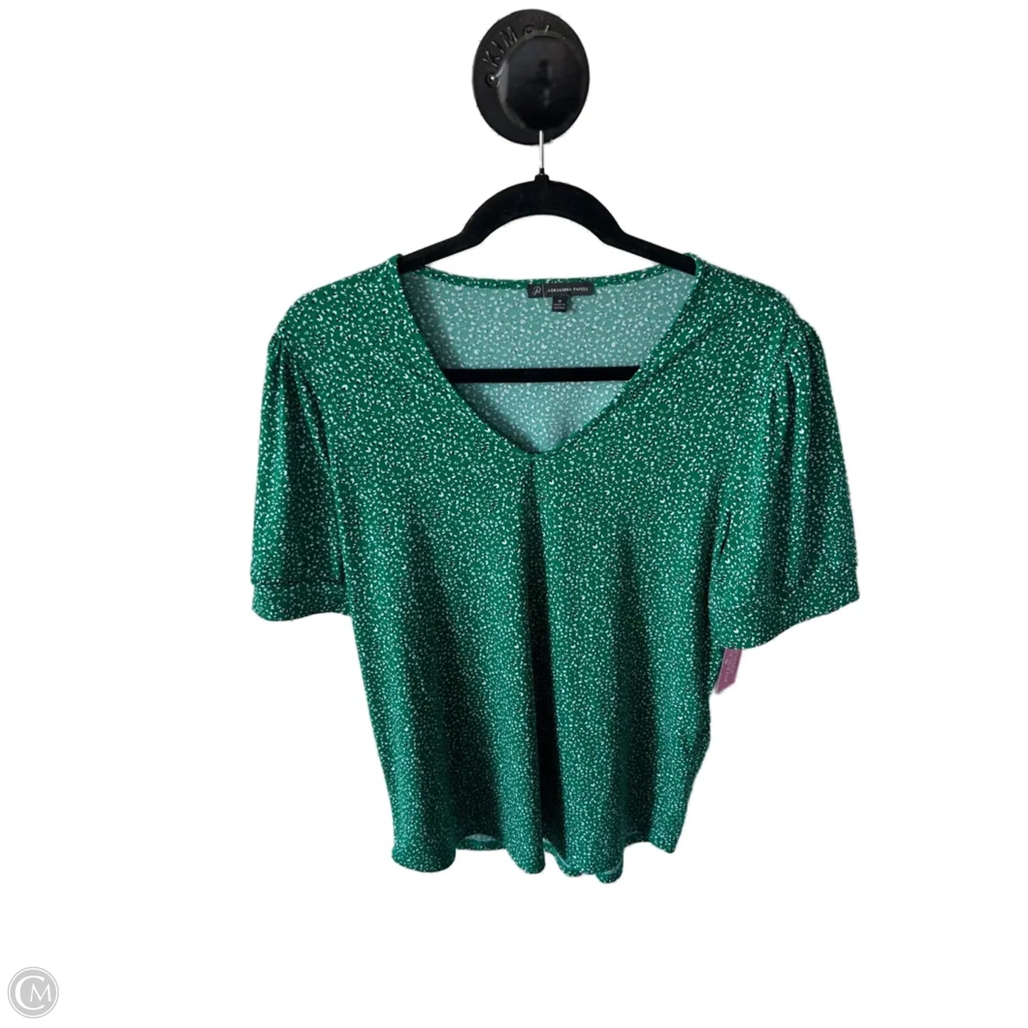 Top Short Sleeve By Adrianna Papell In Green, Size: M