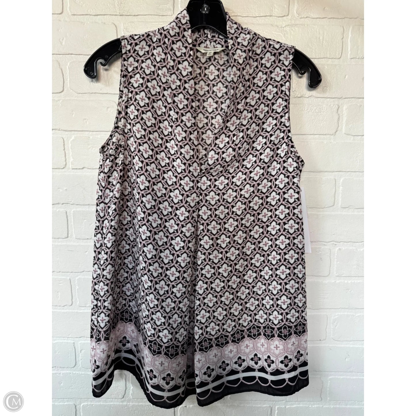 Top Sleeveless By Max Studio In Black & White, Size: Xs