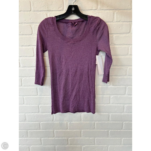 Top 3/4 Sleeve By Michael Stars In Purple, Size: Osfm