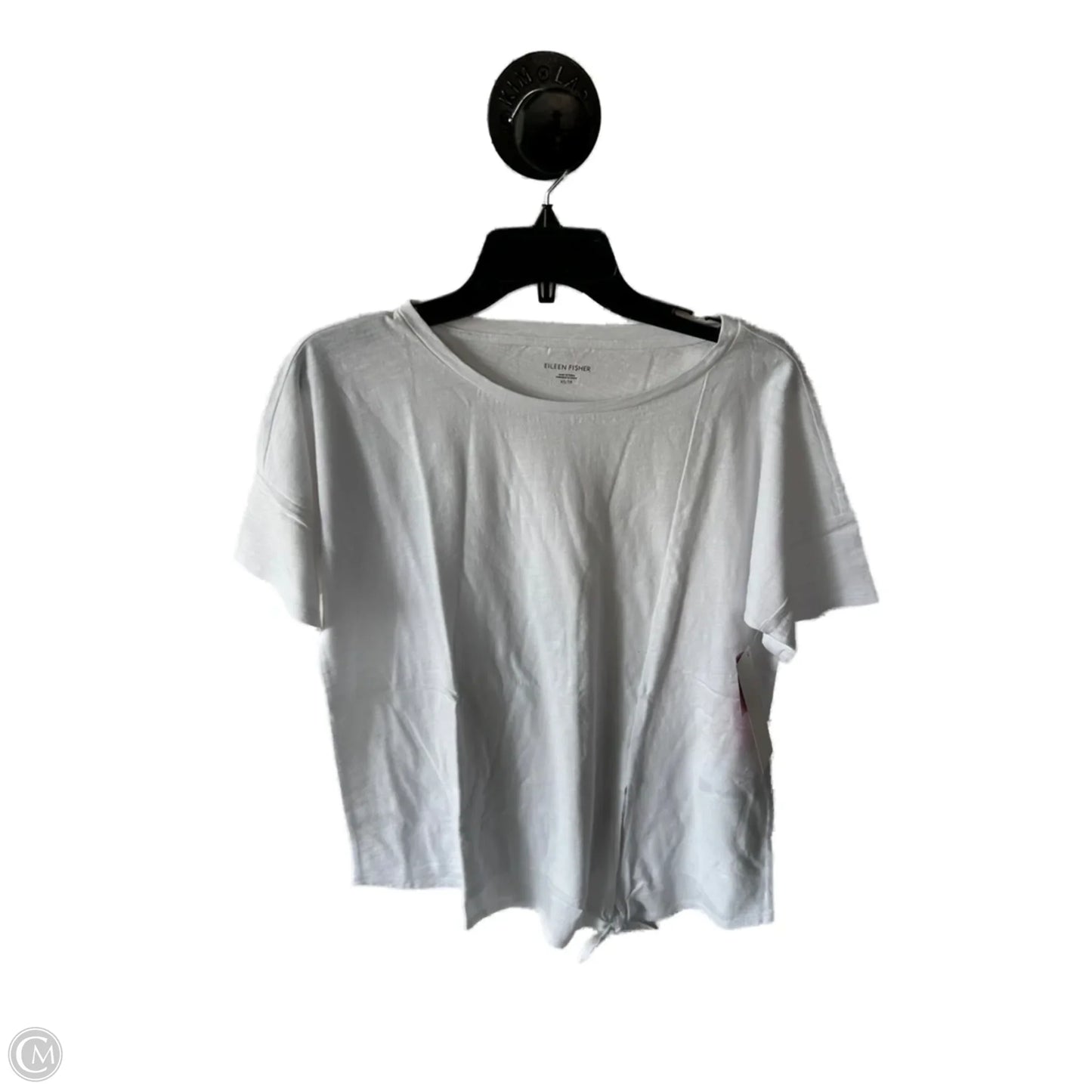 Top Short Sleeve Basic By Eileen Fisher In White, Size: Xs