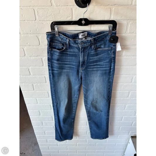 Jeans Straight By Paige In Blue Denim, Size: 10