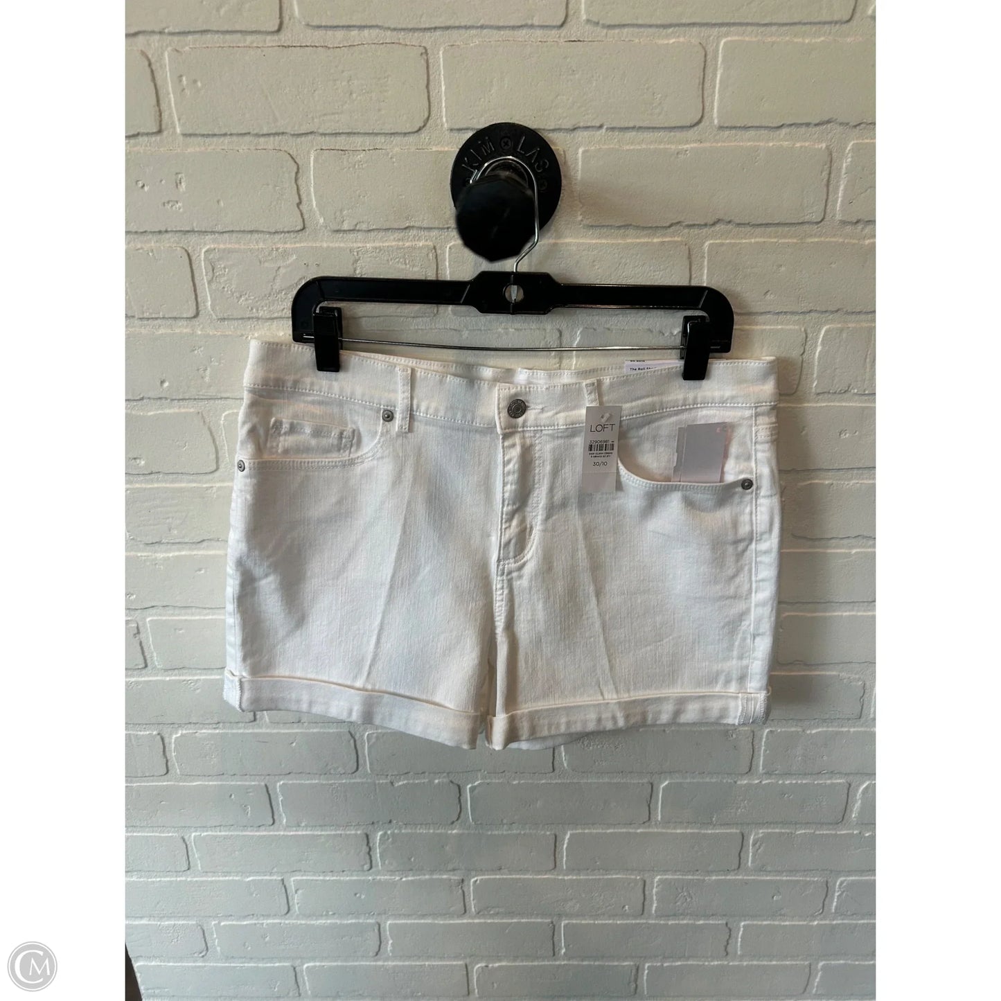 Shorts By Loft In White Denim, Size: 10