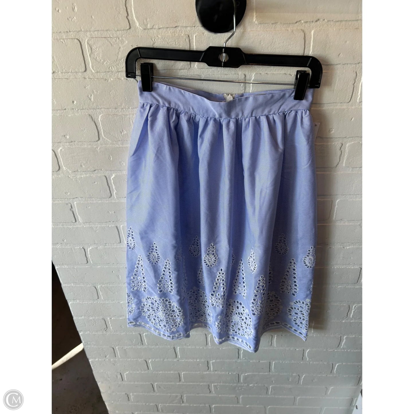 Skirt Midi By H&m In Blue & White, Size: 4