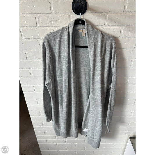 Sweater Cardigan By Michael By Michael Kors In Grey & Silver, Size: 2x