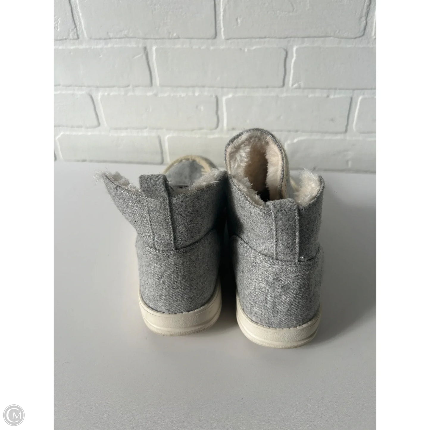 Boots Ankle Flats By So In Grey, Size: 9.5