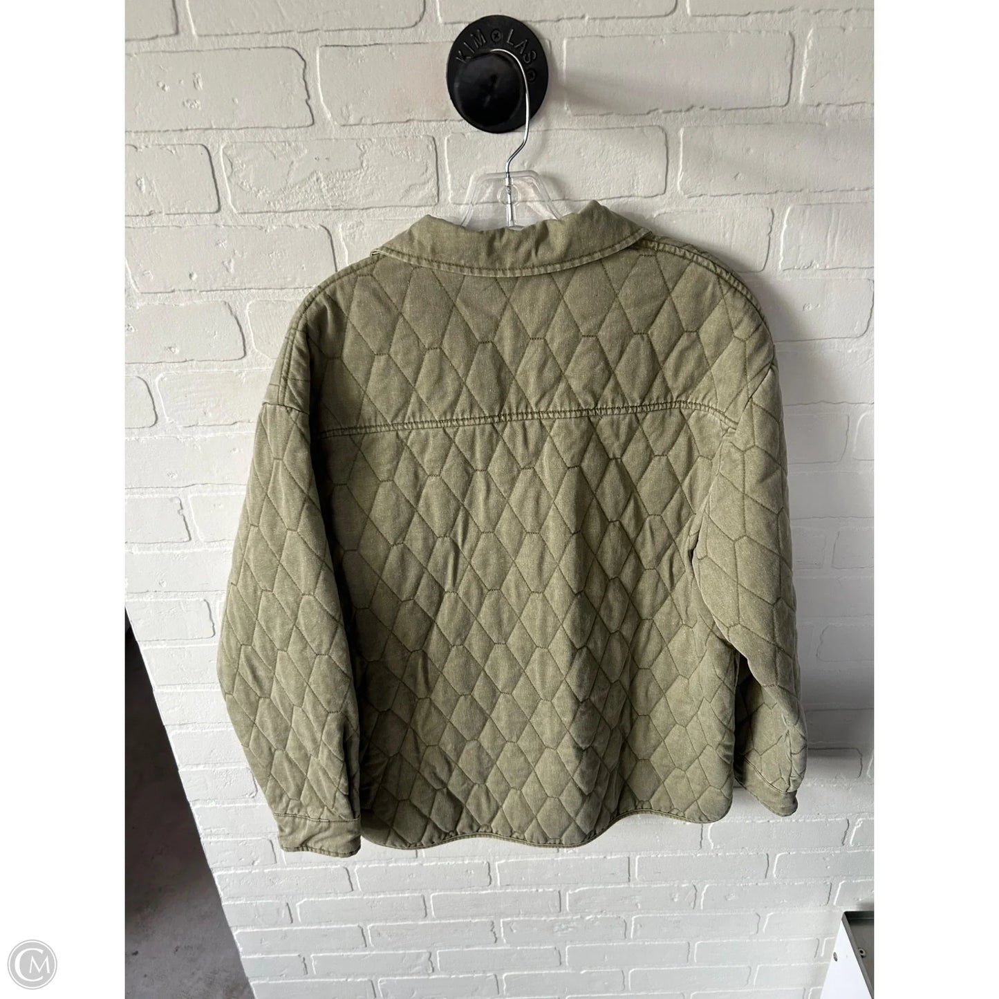 Jacket Puffer & Quilted By Joie In Green, Size: L