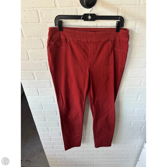 Jeans Jeggings By Chicos In Orange, Size: 10