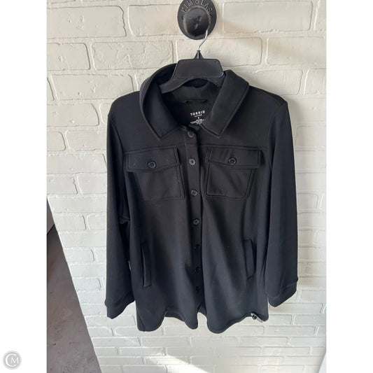 Jacket Shirt By Torrid In Black, Size: 2x