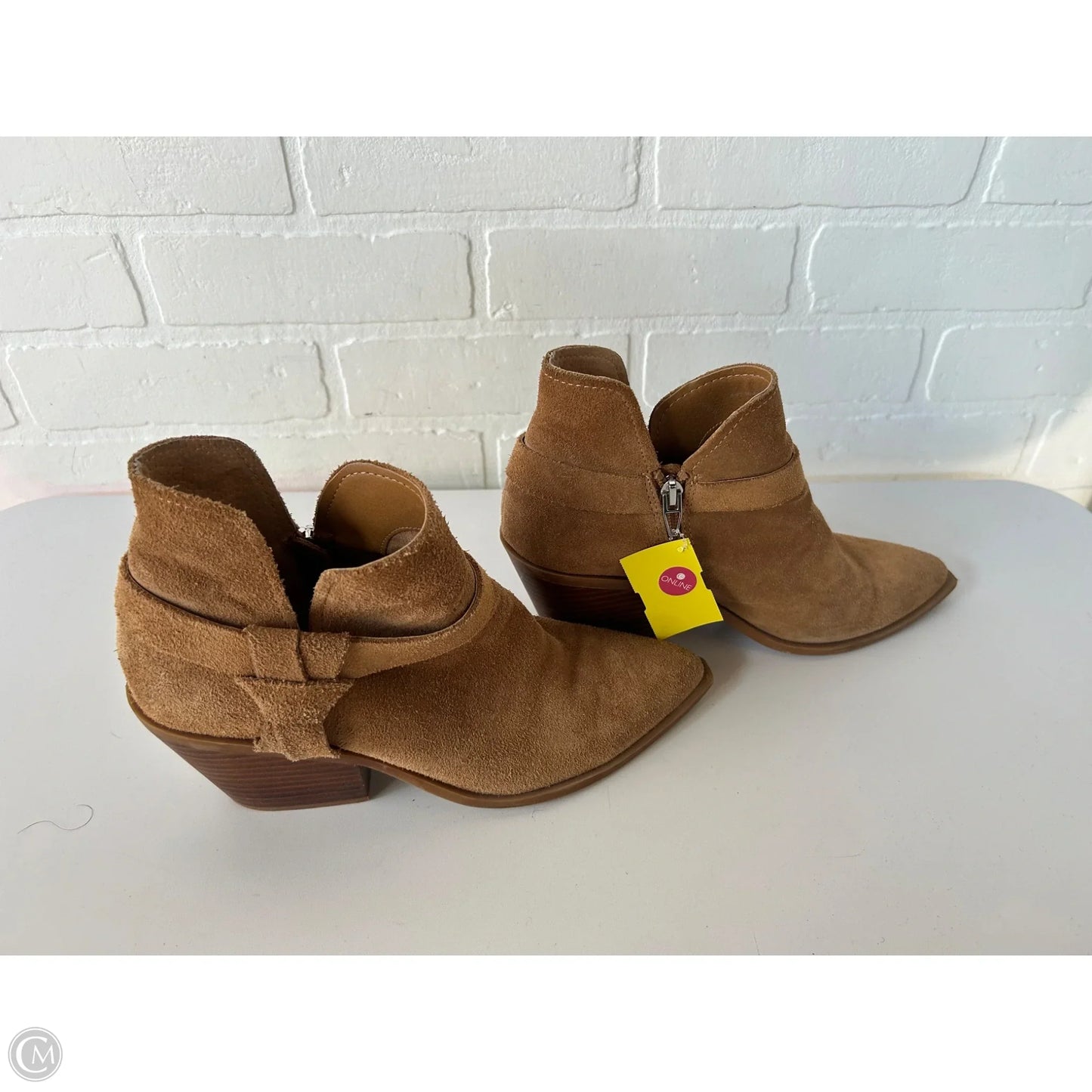 Boots Ankle Heels By Dolce Vita In Tan, Size: 8