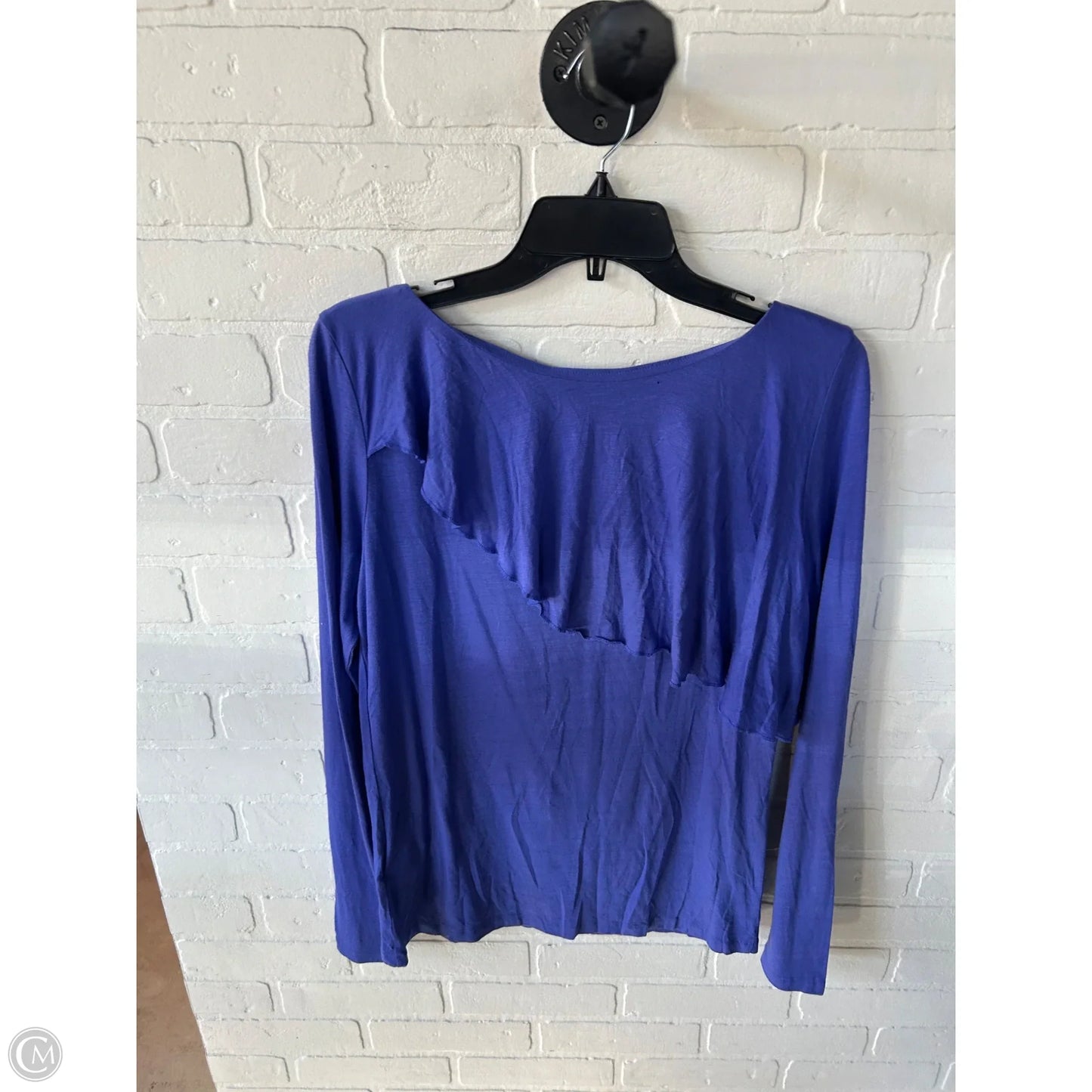 Top Long Sleeve By Ralph Lauren Blue Label In Blue, Size: L