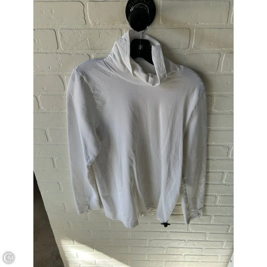 Athletic Top Long Sleeve Collar By Athleta In White, Size: 1x