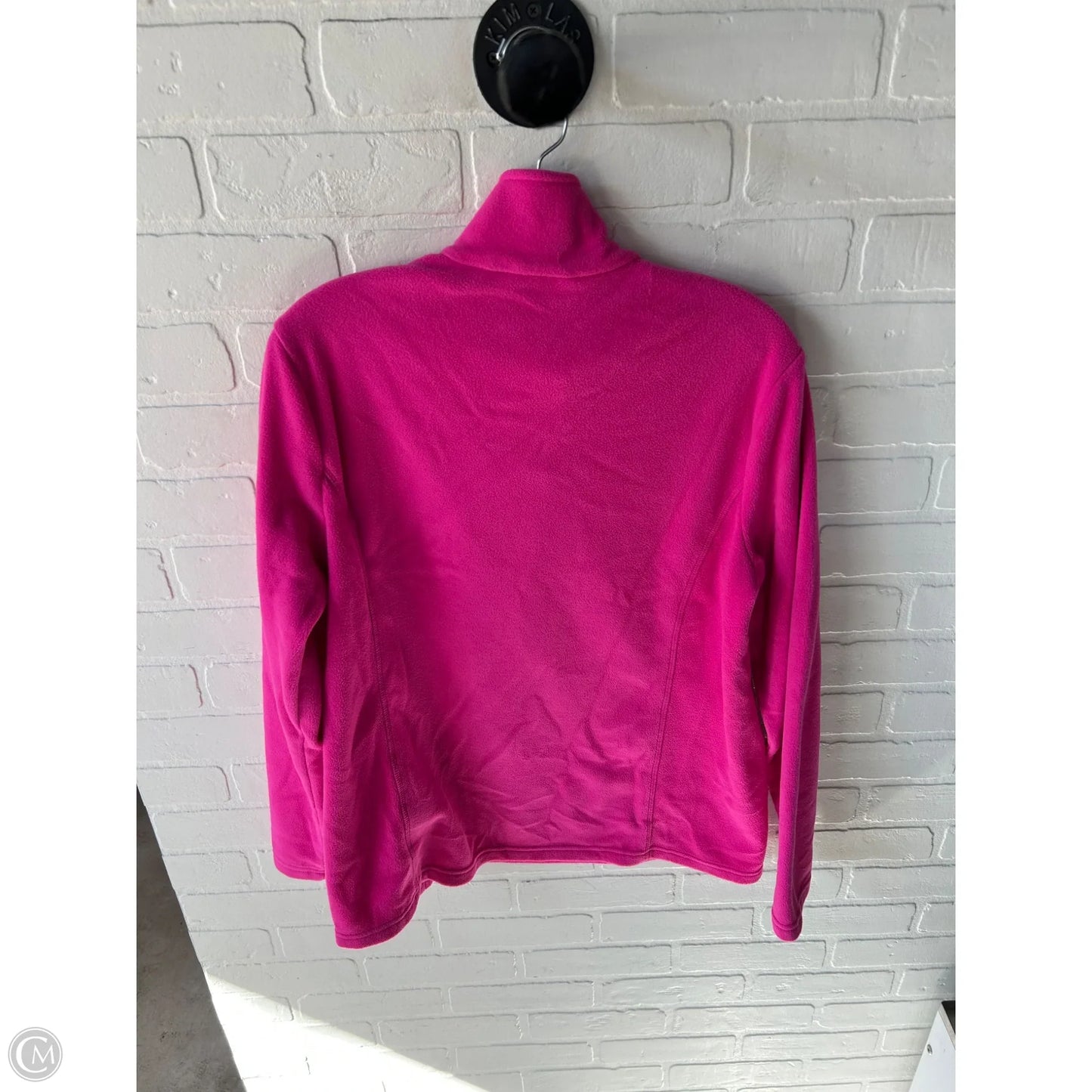 Jacket Fleece By Lands End In Pink, Size: M