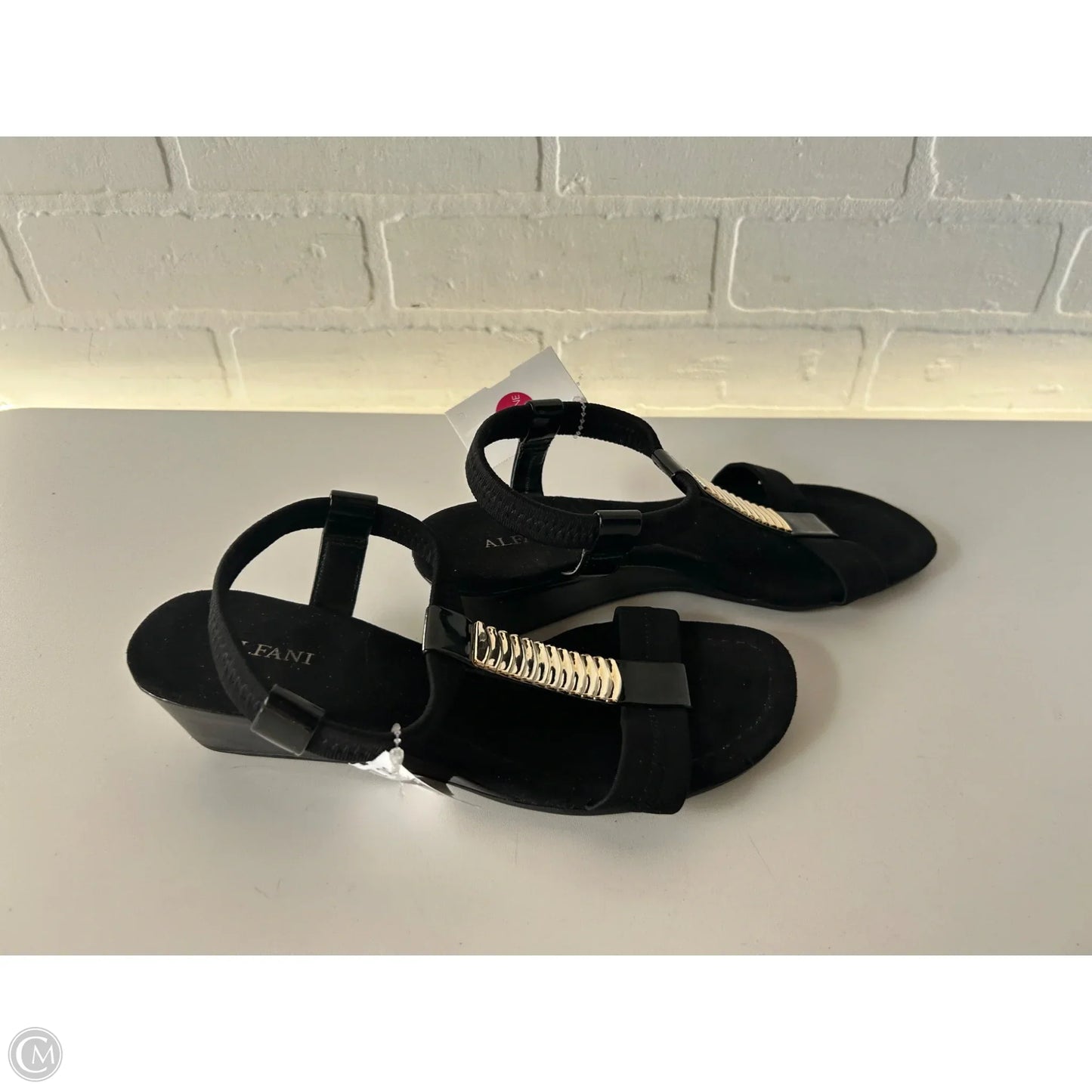 Sandals Heels Wedge By Alfani In Black, Size: 7