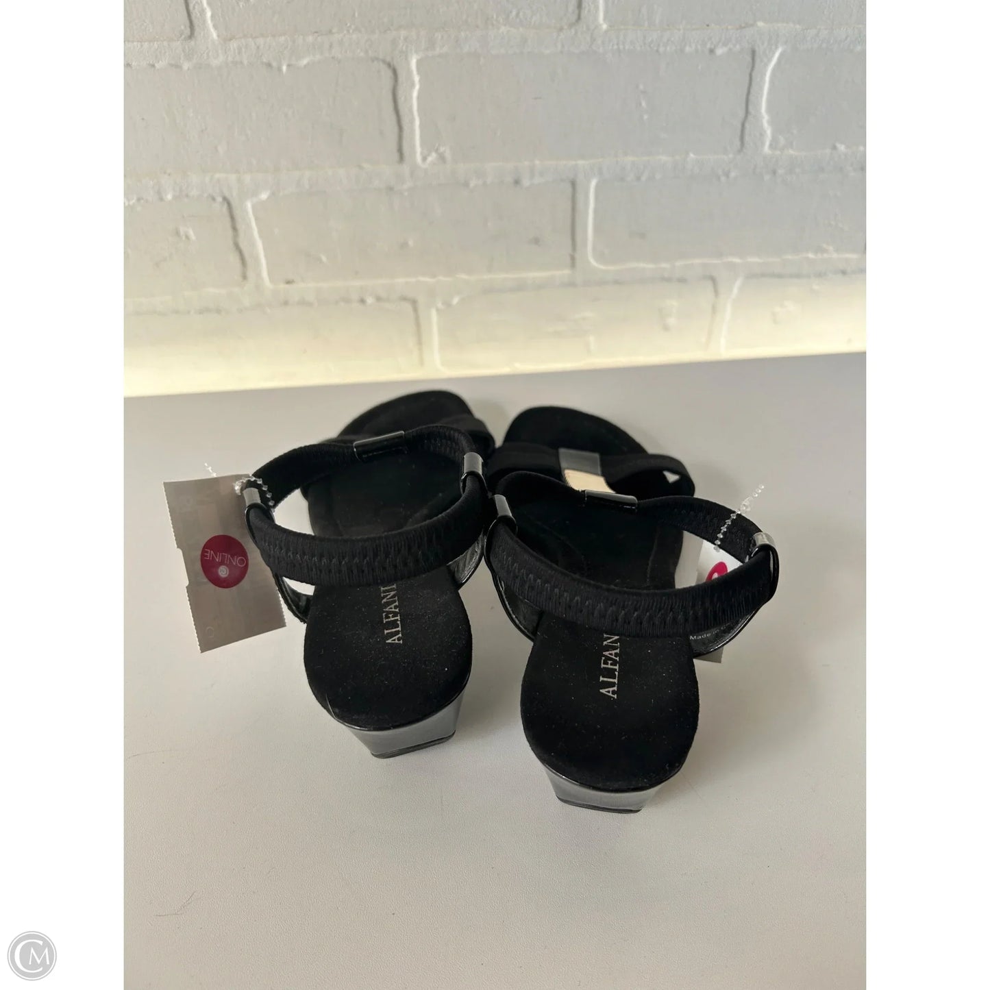 Sandals Heels Wedge By Alfani In Black, Size: 7