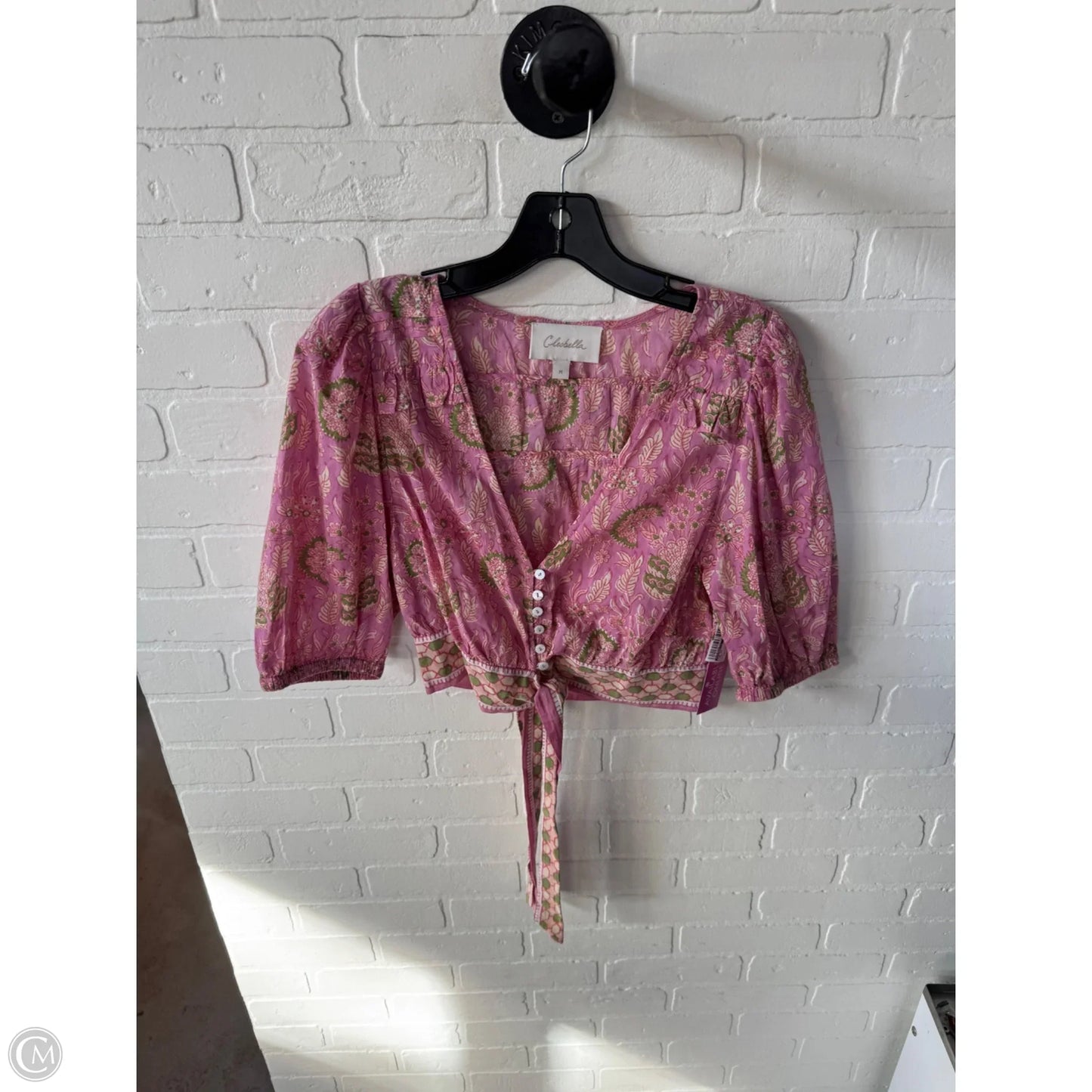 Top Short Sleeve By Cleobella In Pink, Size: M