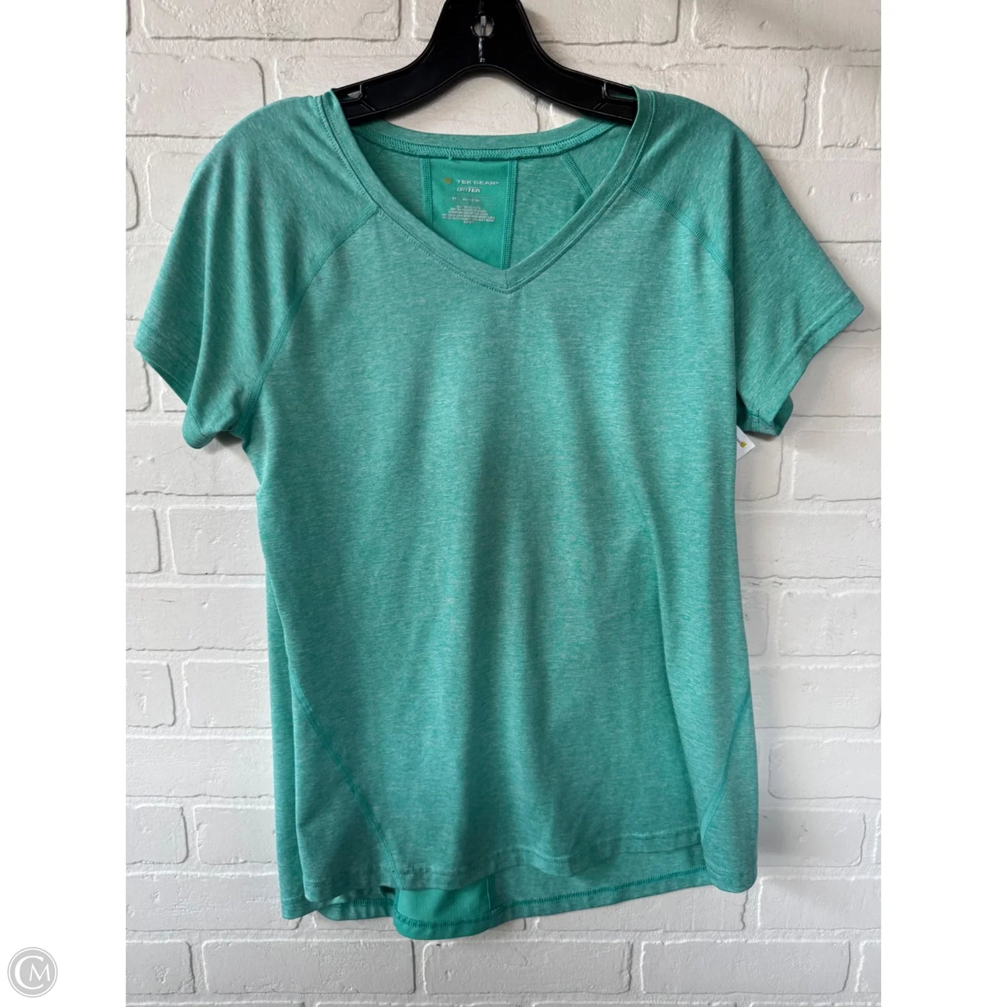 Athletic Top Short Sleeve By Tek Gear In Green, Size: M