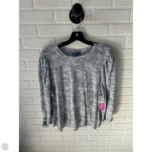 Top Long Sleeve By Democracy In Grey, Size: 1x