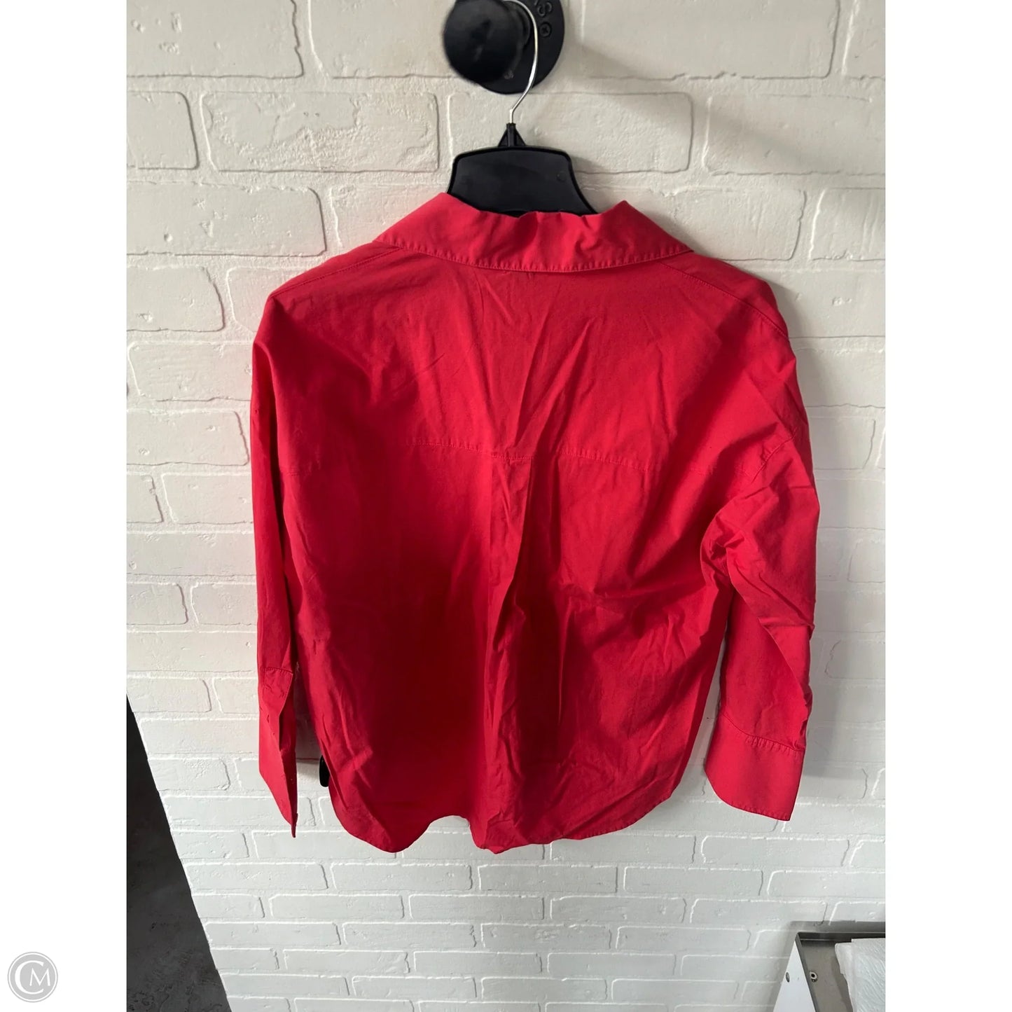 Blouse Long Sleeve By Monrow In Pink, Size: Xs