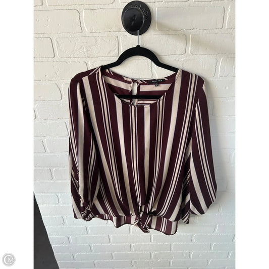 Top Long Sleeve By Staccato In Cream & Red, Size: L