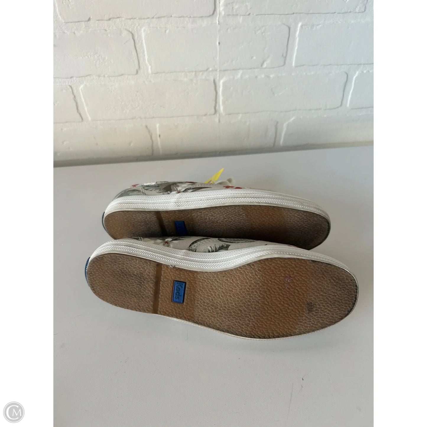 Shoes Sneakers By Keds In Cream & Green, Size: 6