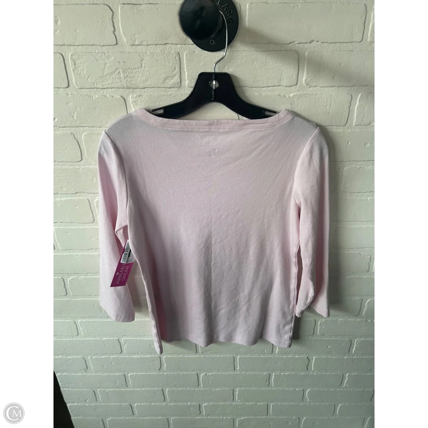 Top Long Sleeve Basic By Chicos In Pink, Size: S