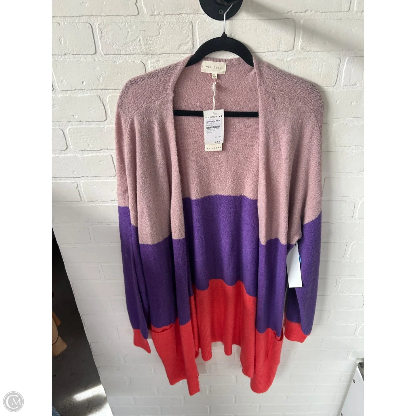 Sweater Cardigan By Melloday In Purple, Size: 2x