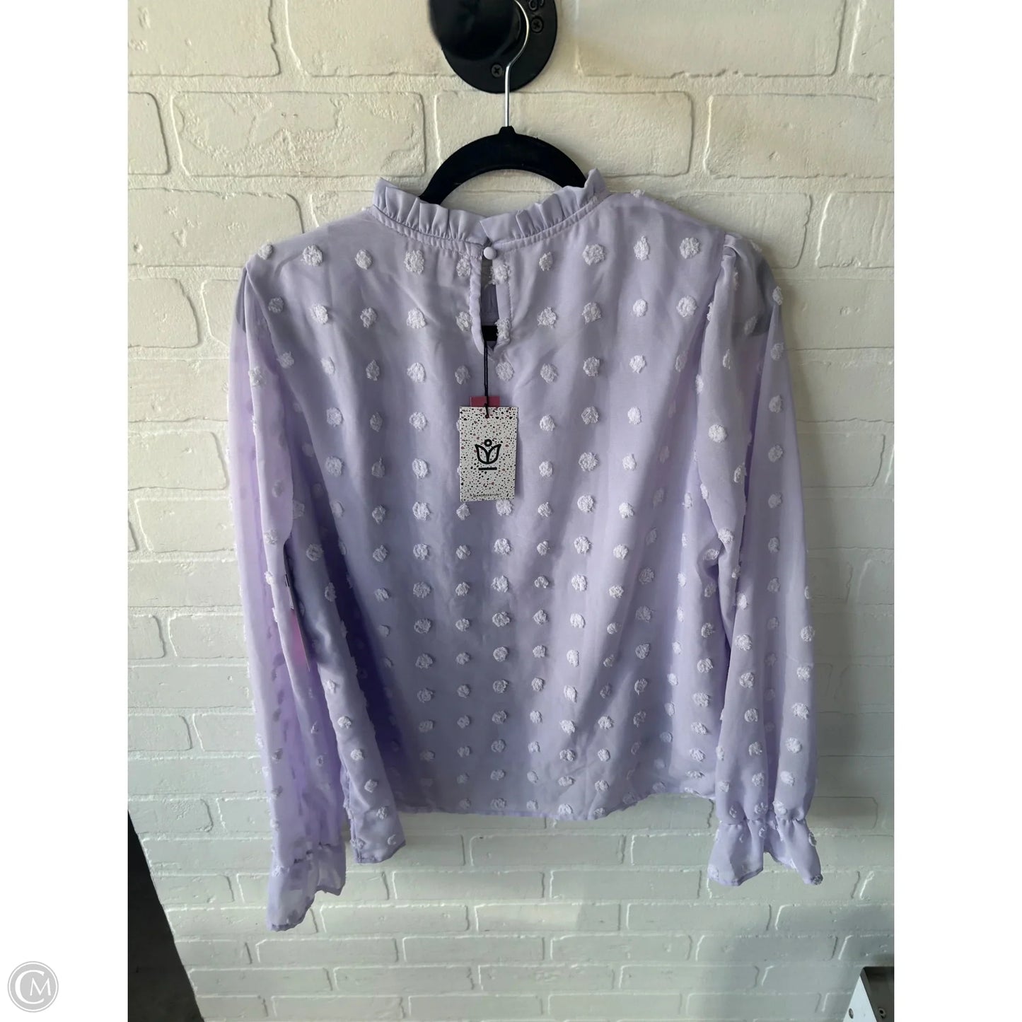 Top Long Sleeve By Andree By Unit In Purple, Size: L