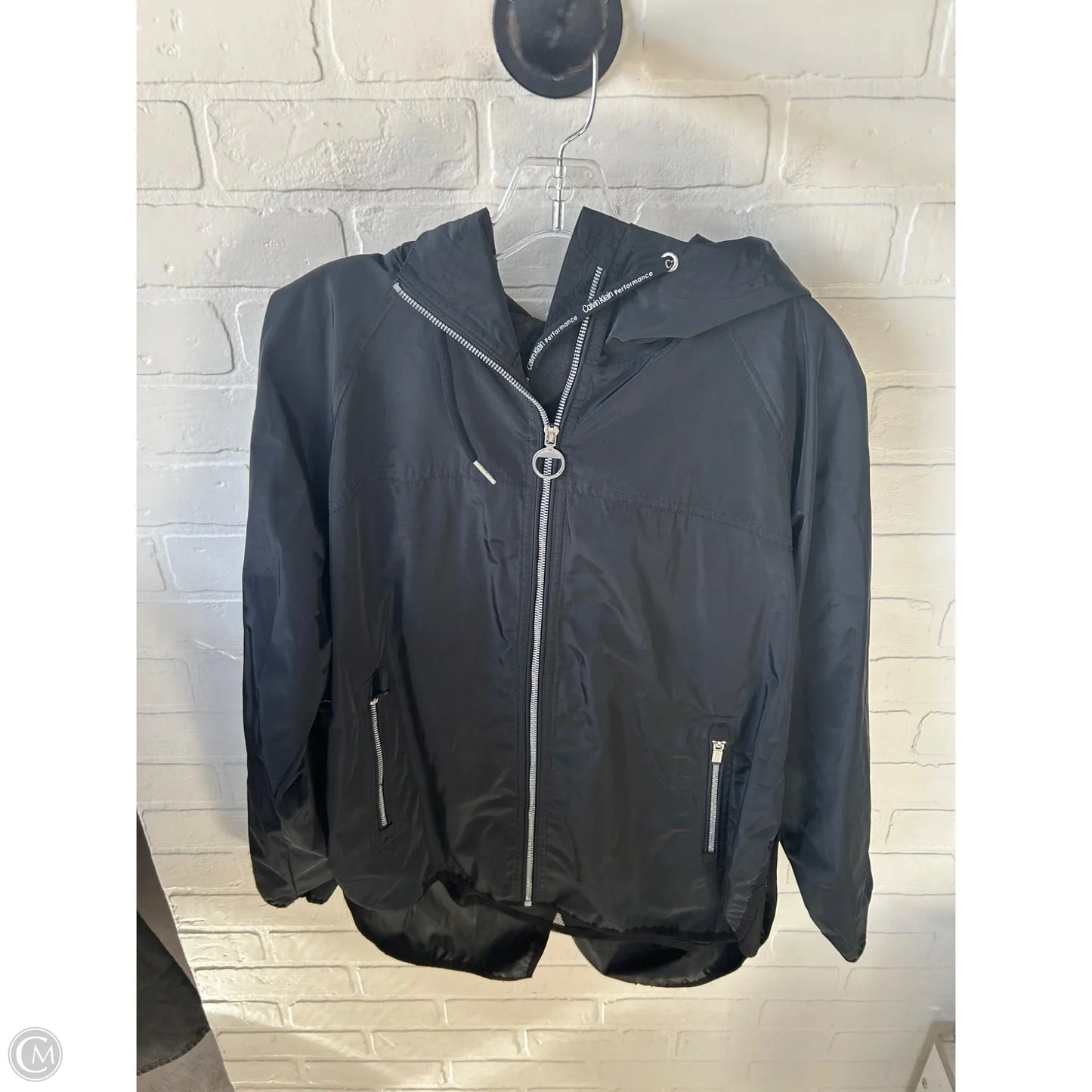 Jacket Windbreaker By Calvin Klein Performance In Black, Size: L