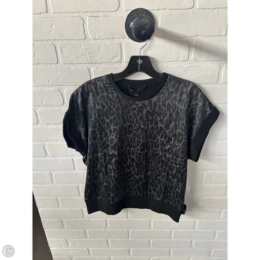 Top Short Sleeve Designer By All Saints In Black & Green, Size: S