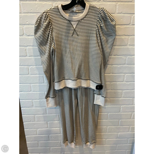 Lounge Set Pants By By The River In Cream & Green, Size: S