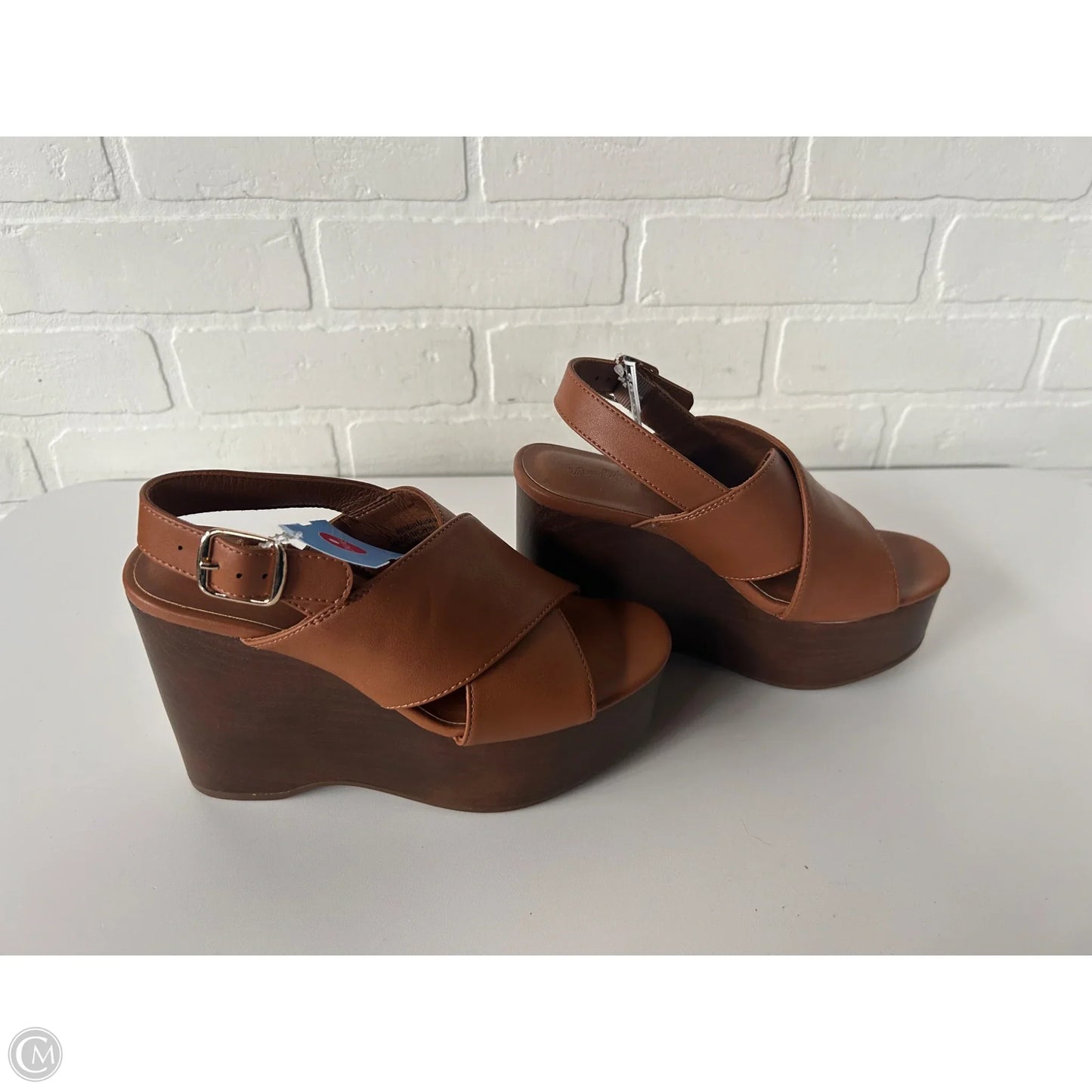 Sandals Heels Wedge By Universal Thread In Brown, Size: 5