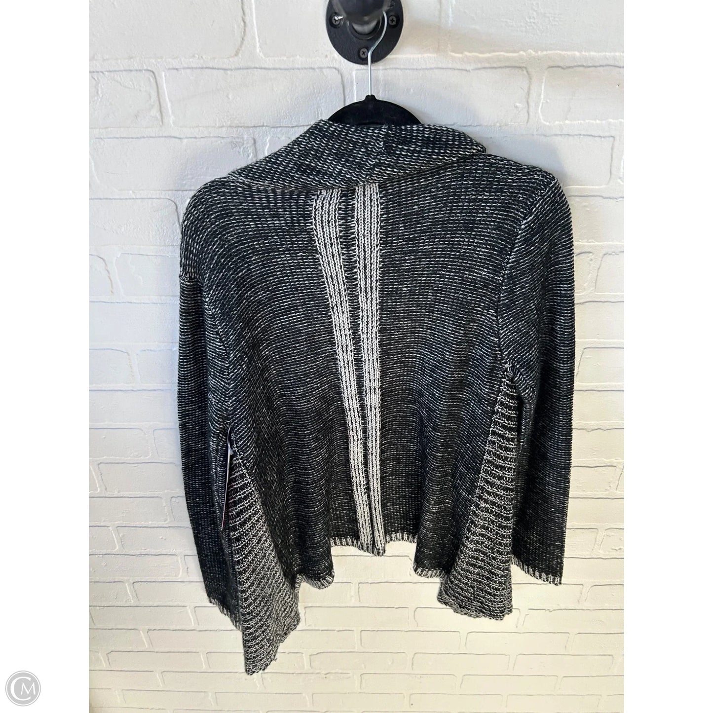 Sweater Cardigan By Clothes Mentor In Black & Grey, Size: S