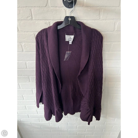 Sweater Cardigan By Clothes Mentor In Purple, Size: S