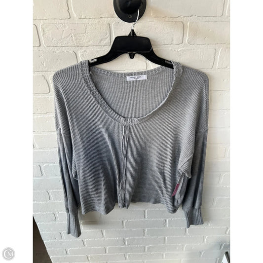 Top Long Sleeve By Project Social Tee In Grey, Size: S