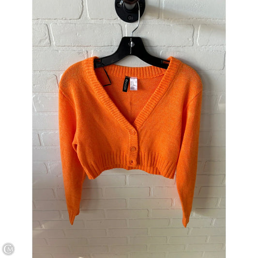 Sweater Cardigan By Divided In Orange, Size: Xs