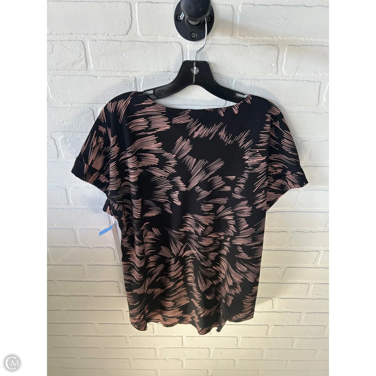 Top Short Sleeve By Cabi In Black & Orange, Size: S