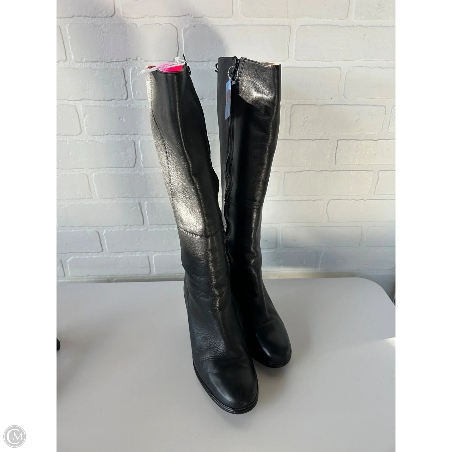 Boots Knee Heels By Sofft In Black, Size: 9