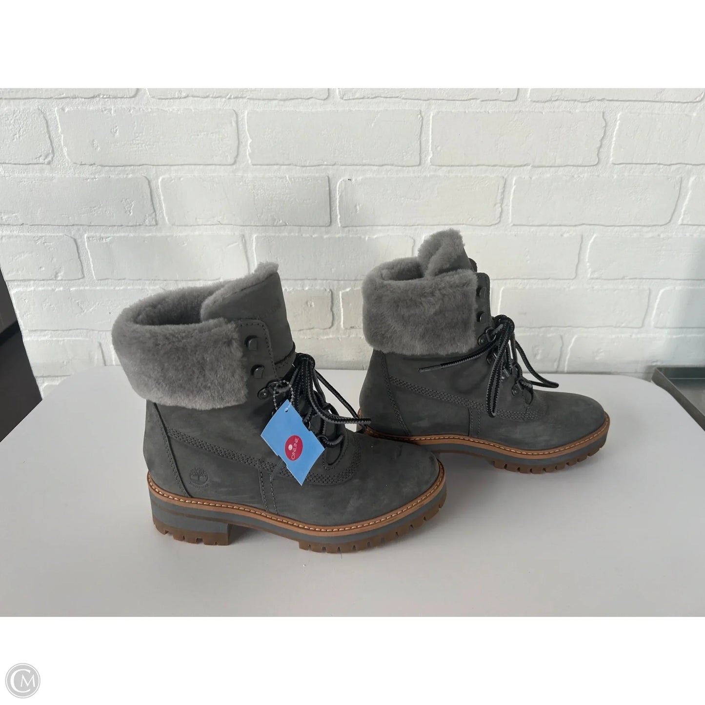 Boots Mid-calf Flats By Timberland In Grey, Size: 6