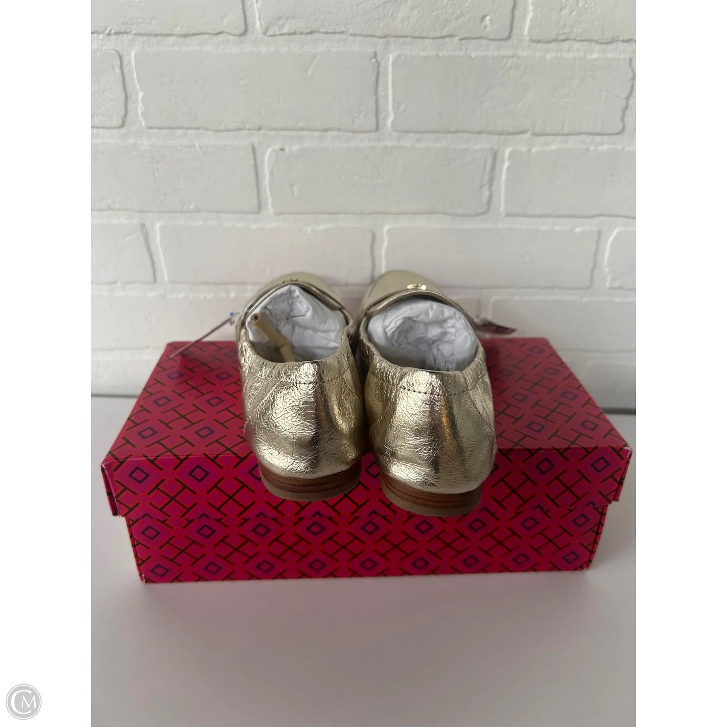 Shoes Designer By Tory Burch In Gold, Size: 7.5