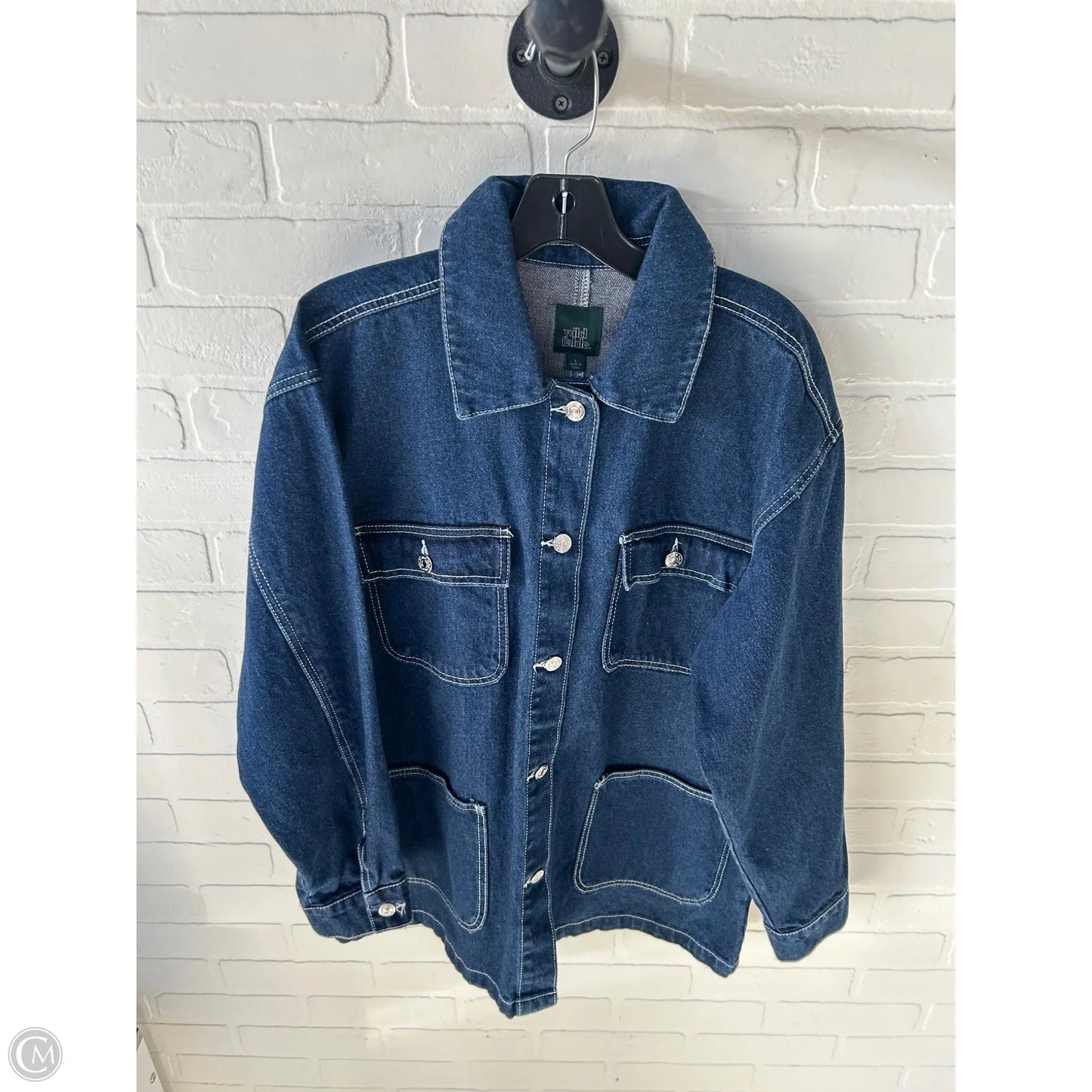 Jacket Denim By Wild Fable In Blue Denim, Size: L