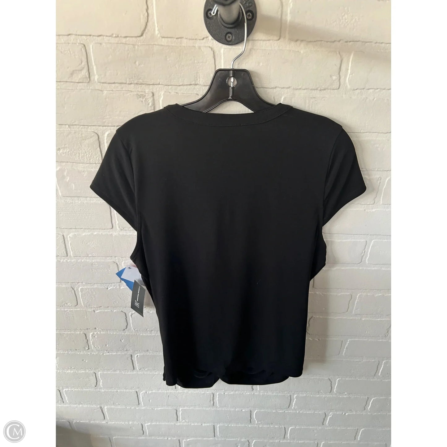 Top Short Sleeve By Inc In Black, Size: L