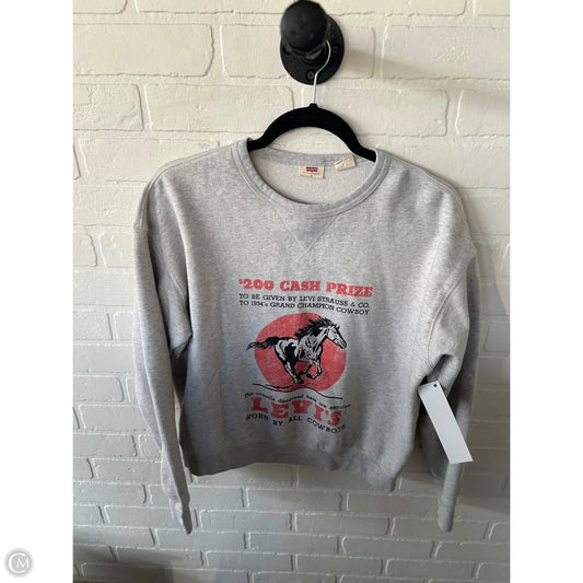 Sweatshirt Crewneck By Levis In Grey, Size: M