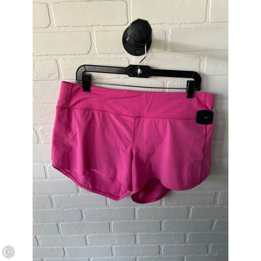 Athletic Shorts By Lululemon In Pink, Size: 12