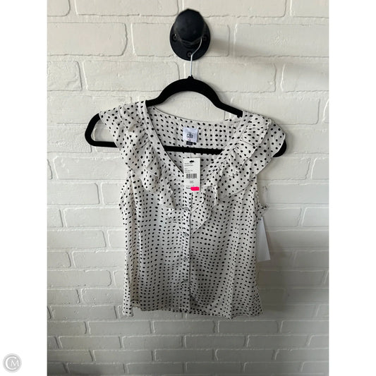 Top Sleeveless By Cabi In Black & White, Size: Xxs