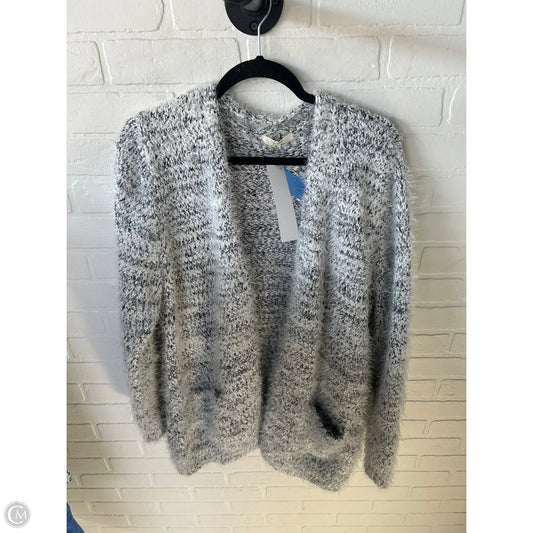 Sweater Cardigan By Peyton Primrose In Black & White, Size: Xl