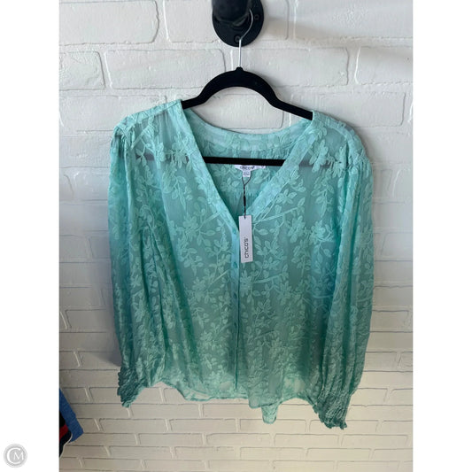 Top Long Sleeve By Chicos In Teal, Size: Xl