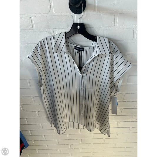 Top Sleeveless By Modern Works In Black & White, Size: Xl