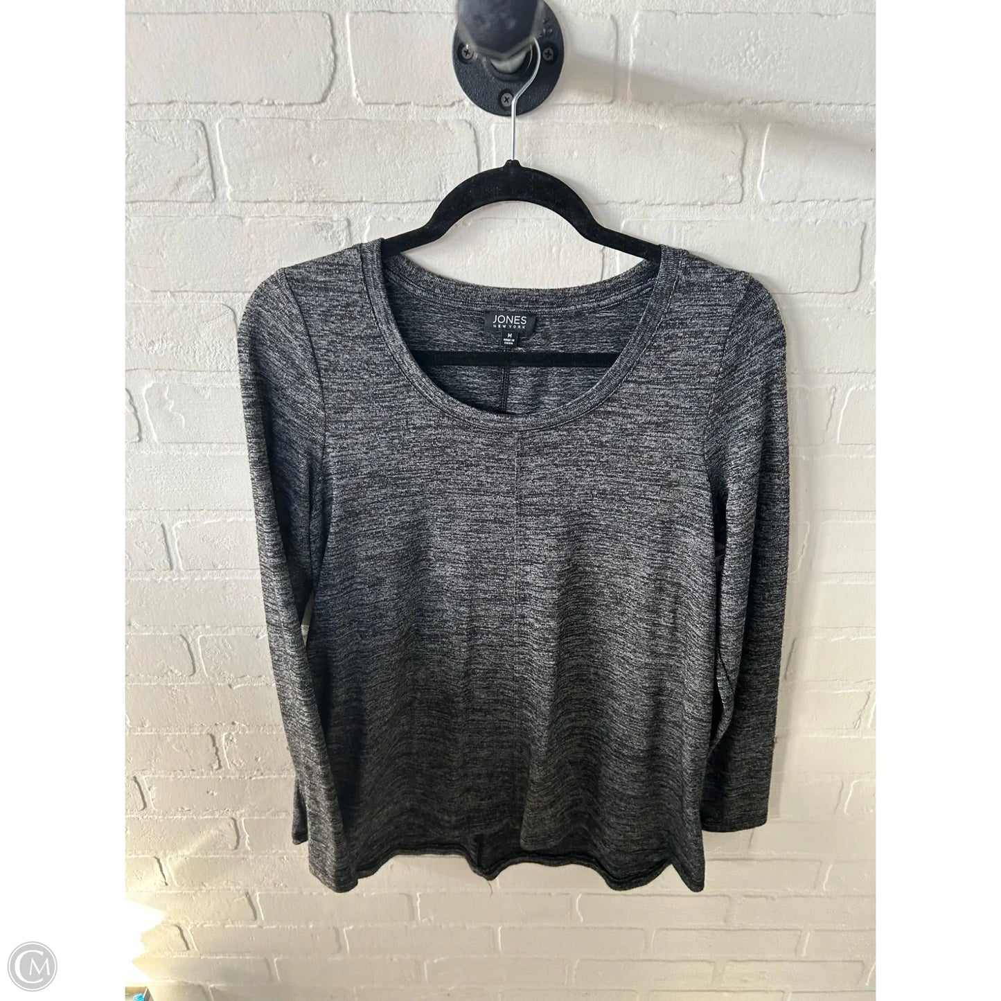 Top Long Sleeve By Jones New York In Grey, Size: M